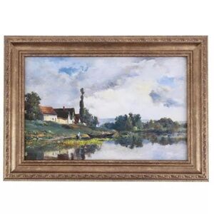 MARDELS Vintage Village River Ornate Framed Wall Art